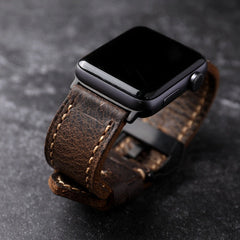 LoofFitU™Handmade First-Grain Cowhide Strap For Apple watch