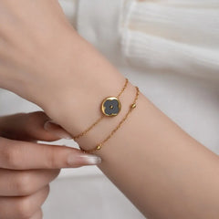 Floral Clover Charm Bracelet