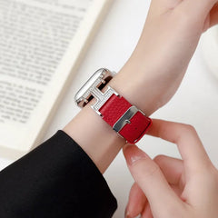 D-H Pebbled Leather Strap