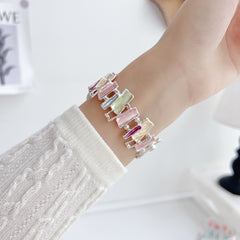 Colorful enamel elastic strap