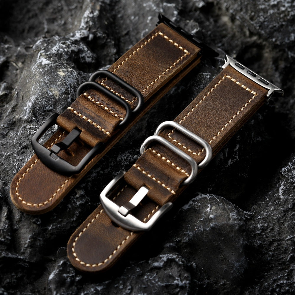 LoofFitU™ Vintage Handmade Leather strap For Apple Watch