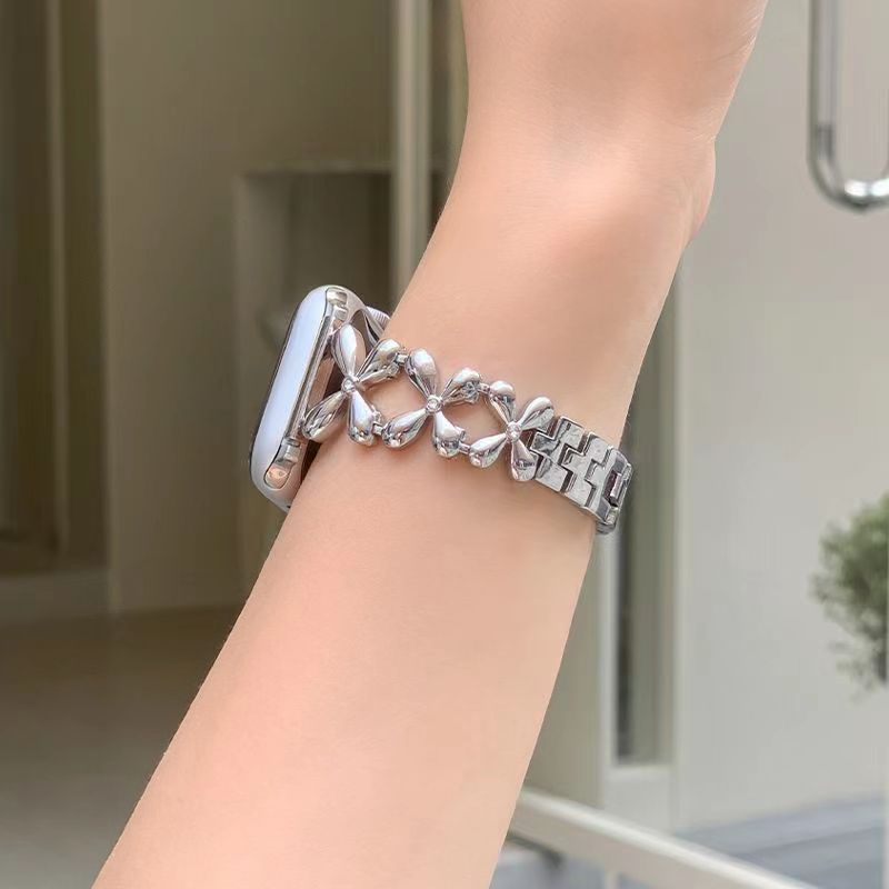 LoofFitU™ Clover light luxury women's high-end Apple watch strap