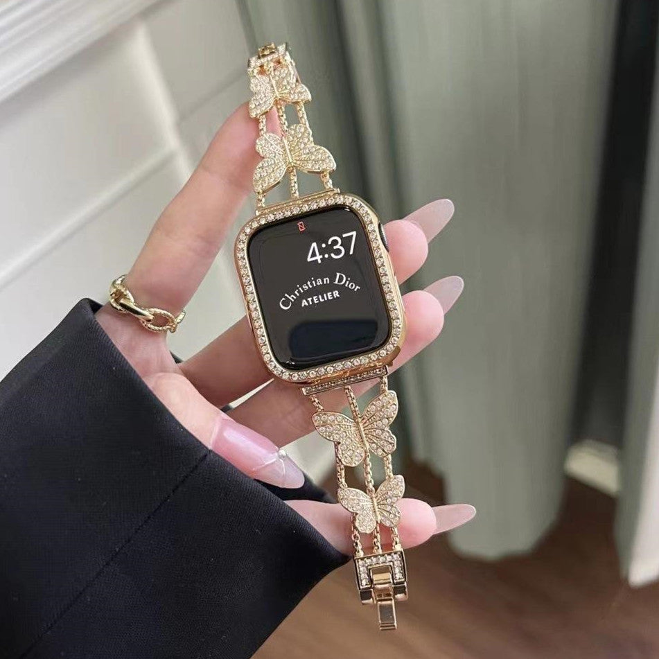 LoofFitU™ Butterfly Bling Diamond Link Bracelet for Apple Watch