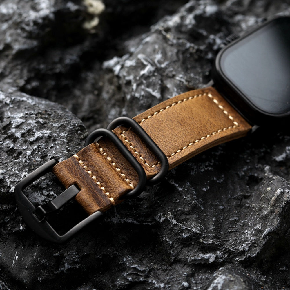 LoofFitU™ Vintage Handmade Leather strap For Apple Watch