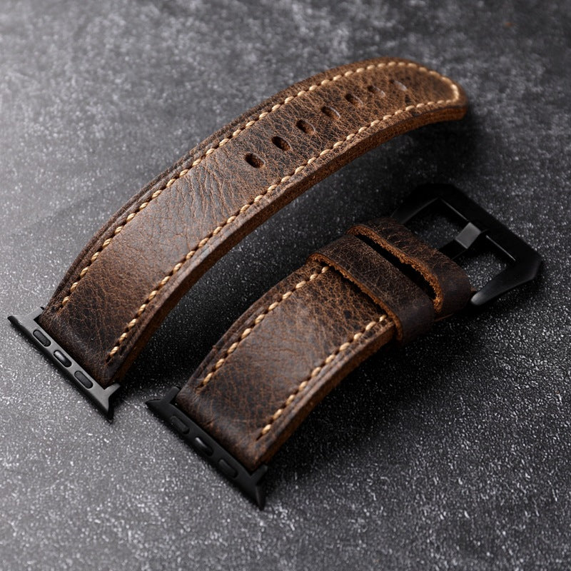 LoofFitU™Handmade First-Grain Cowhide Strap For Apple watch