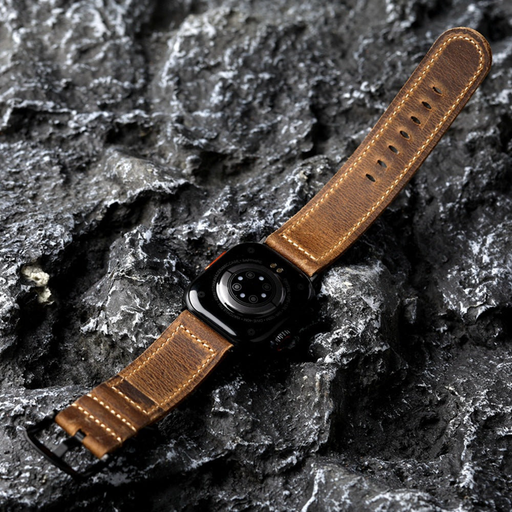 LoofFitU™ Vintage Handmade Leather strap For Apple Watch