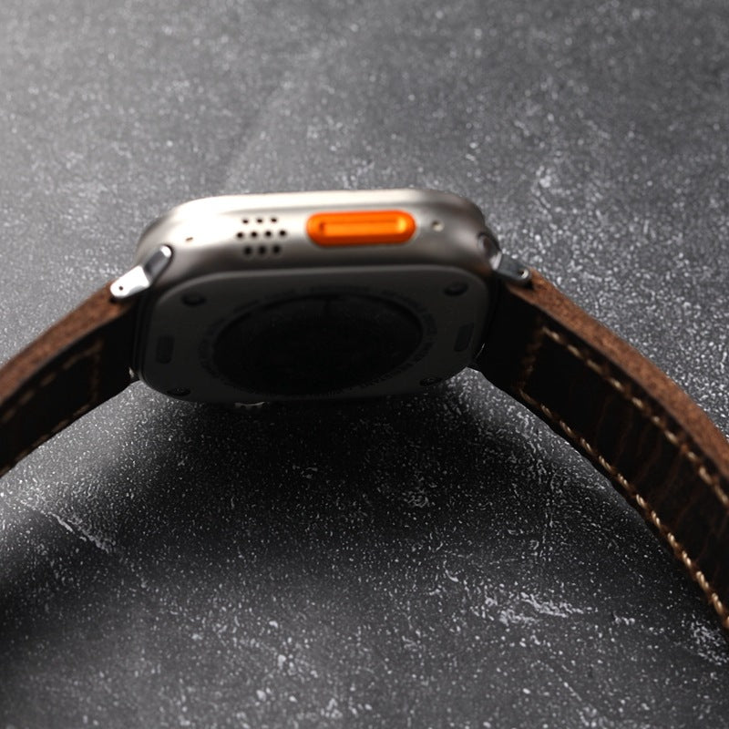 LoofFitU™ Walnut Brown Leather Band For Apple Watch