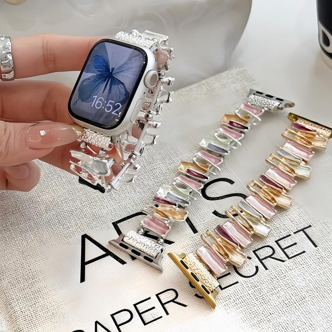 Colorful enamel elastic strap