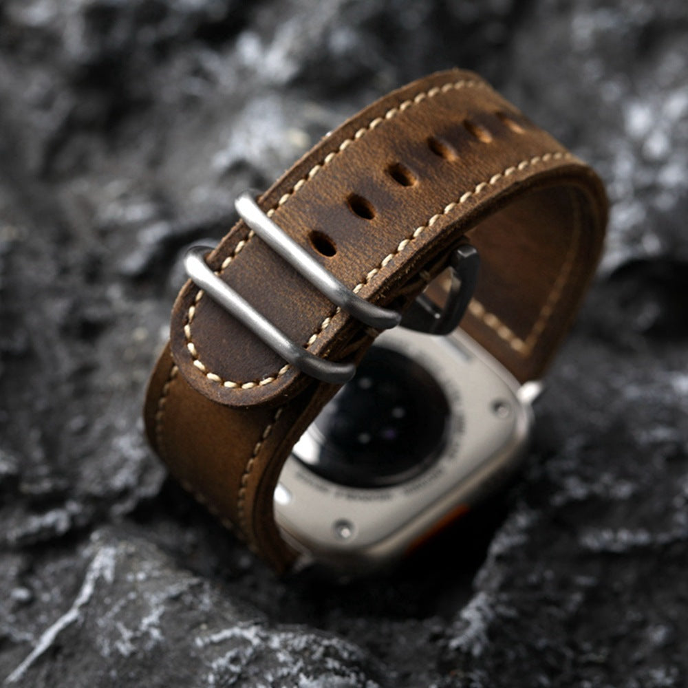 LoofFitU™ Vintage Handmade Leather strap For Apple Watch