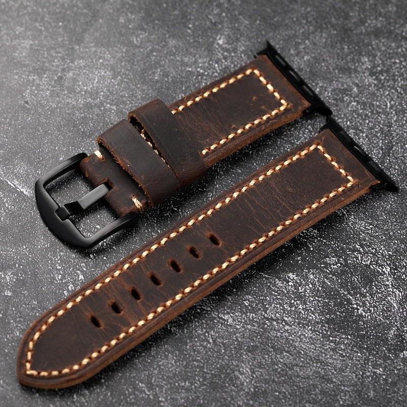 LoofFitU™ Walnut Brown Leather Band For Apple Watch