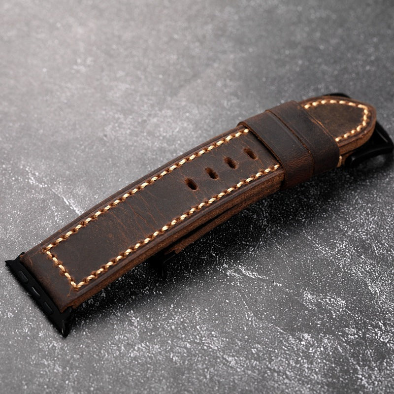 LoofFitU™ Walnut Brown Leather Band For Apple Watch