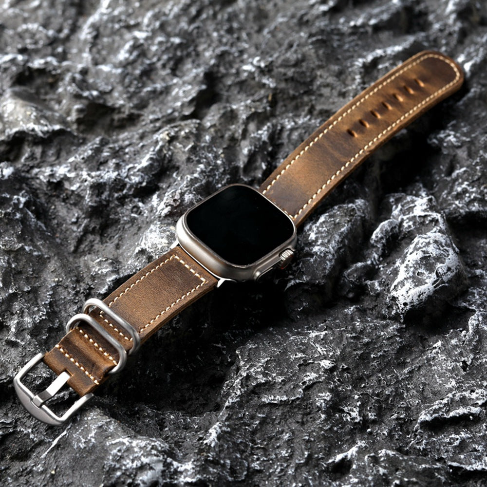 LoofFitU™ Vintage Handmade Leather strap For Apple Watch