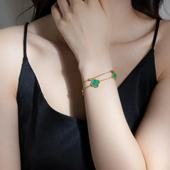 Clover Double Chain Bracelet