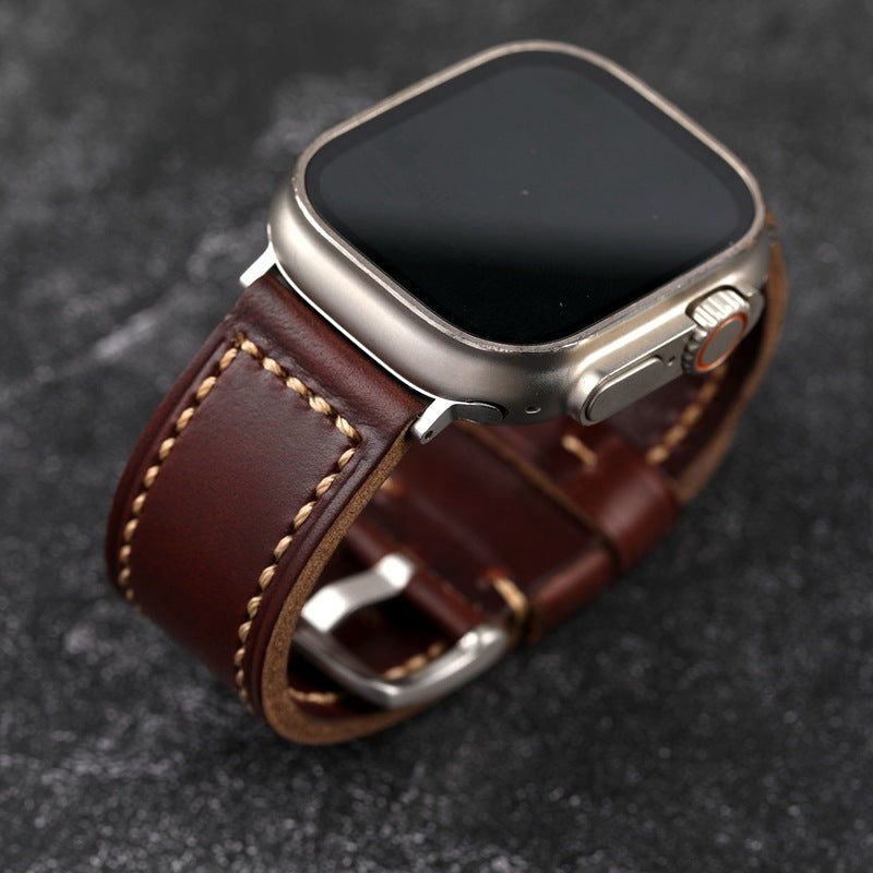 LoofFitU™ Custom Made Apple Watch Strap - Antique Red-Brown