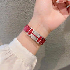 Slim H-shape Leather band