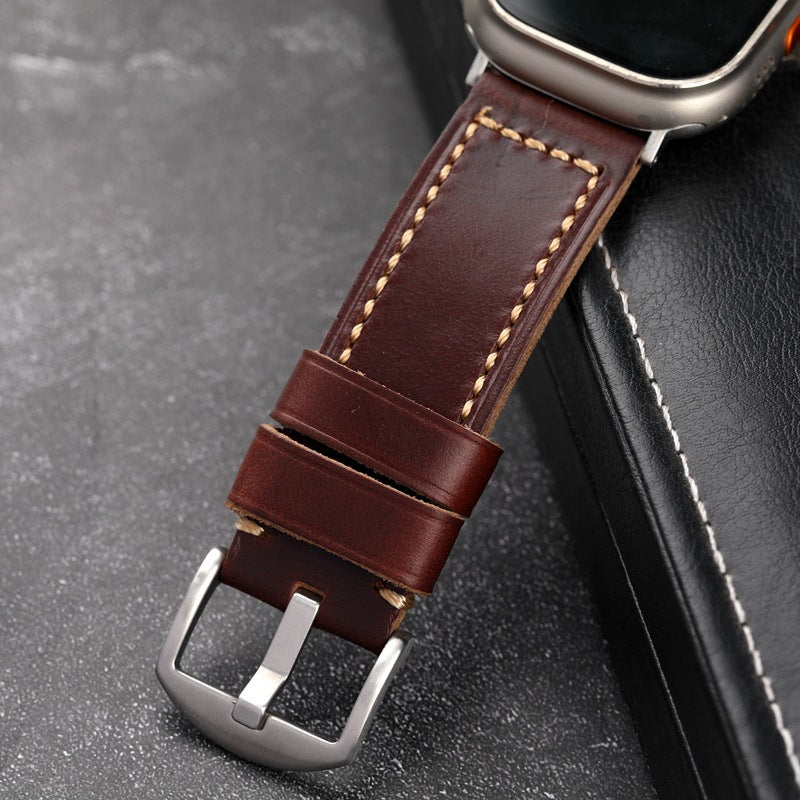 LoofFitU™ Custom Made Apple Watch Strap - Antique Red-Brown