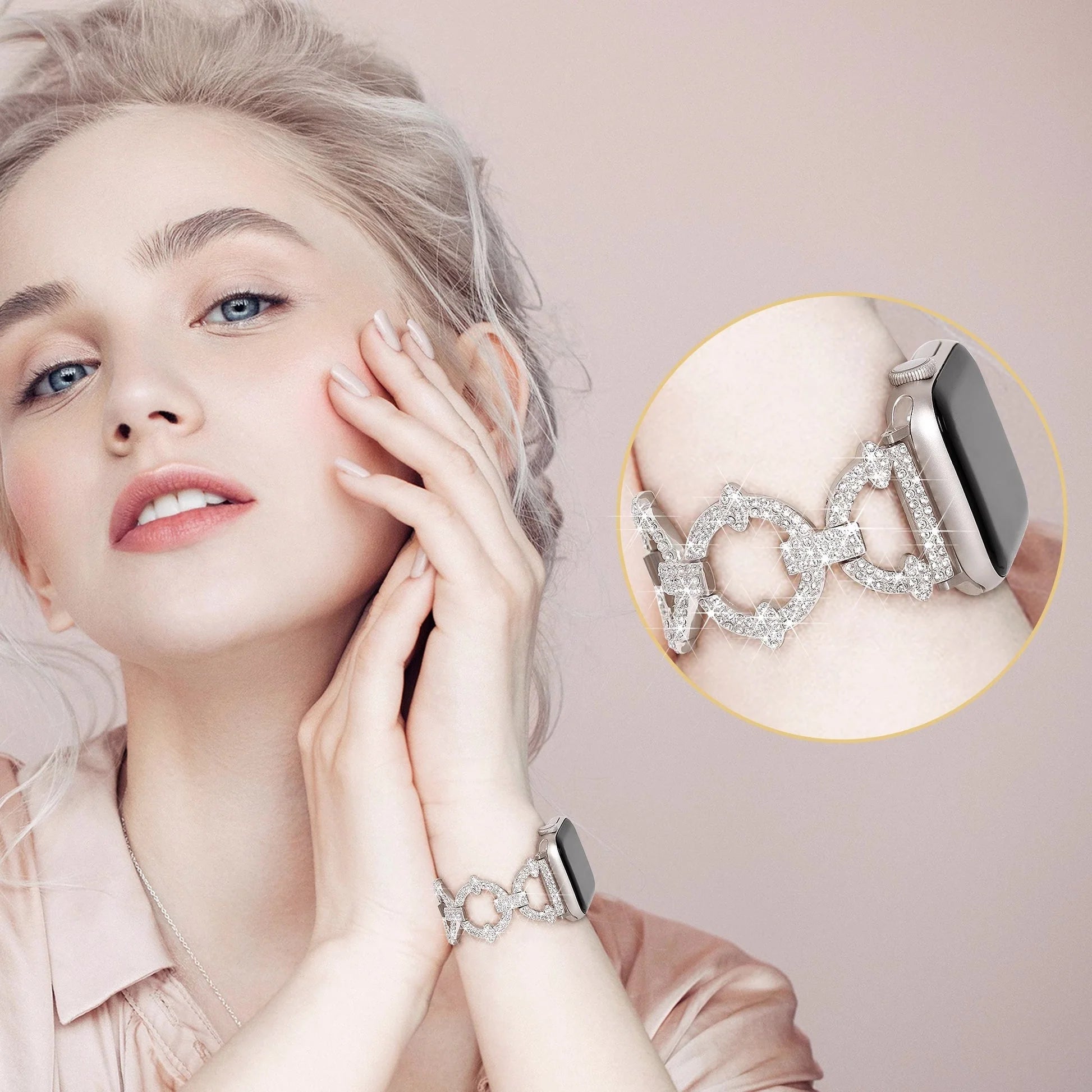 LoofFitU™ Bling Diamond Link Bracelet For Apple Watch