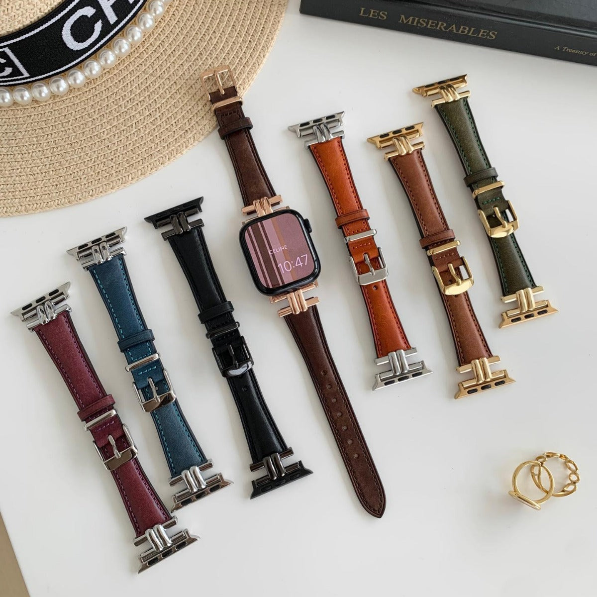 LoofFitU™ Retro Leather Metal Band – Vintage Elegance with a Modern Twist