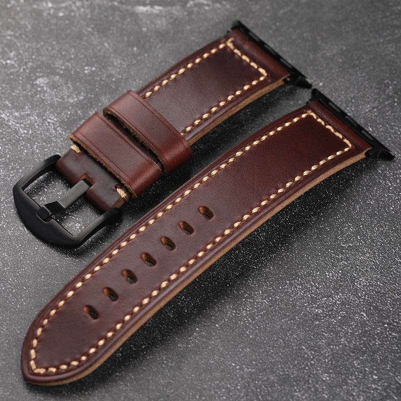 LoofFitU™ Custom Made Apple Watch Strap - Antique Red-Brown