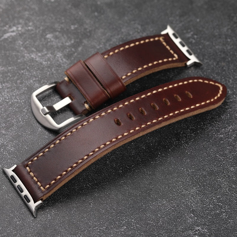 LoofFitU™ Custom Made Apple Watch Strap - Antique Red-Brown
