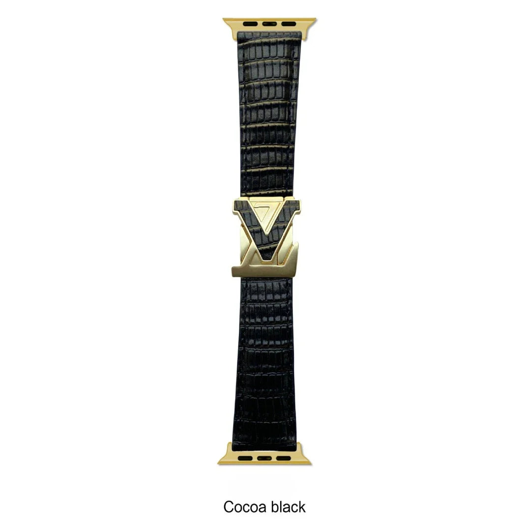 V-Clasp Leather Band
