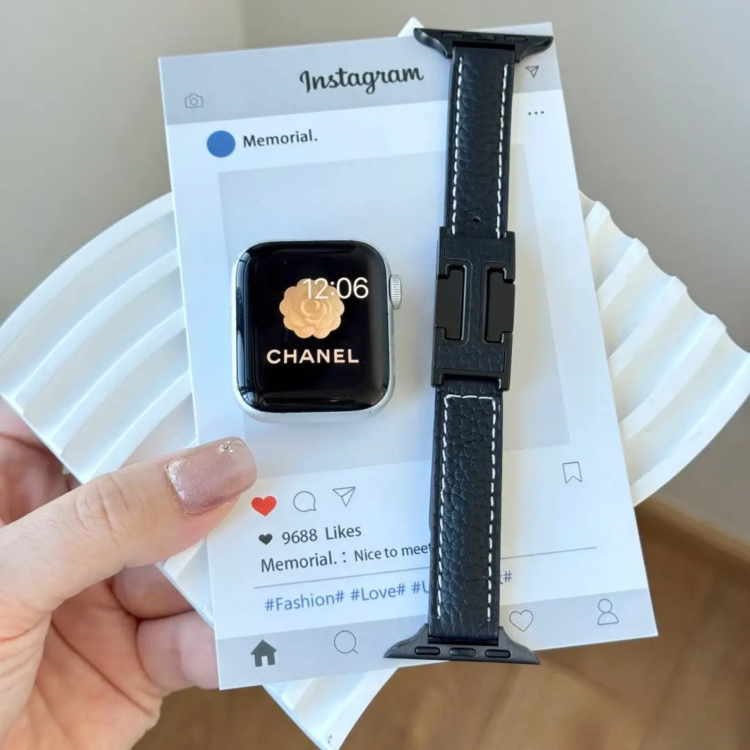 Slim H-shape Leather band