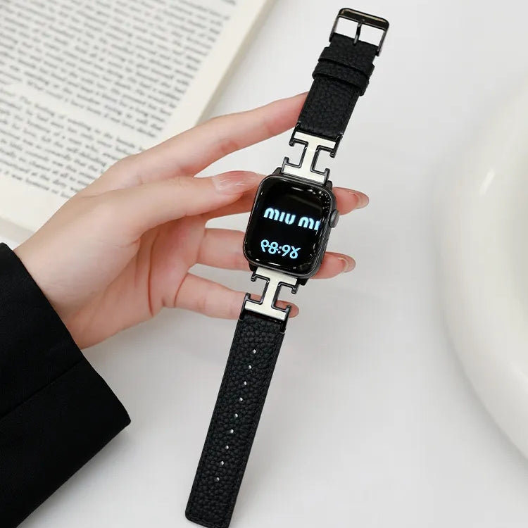 D-H Pebbled Leather Strap