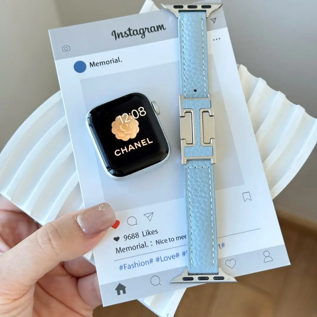 Slim H-shape Leather band