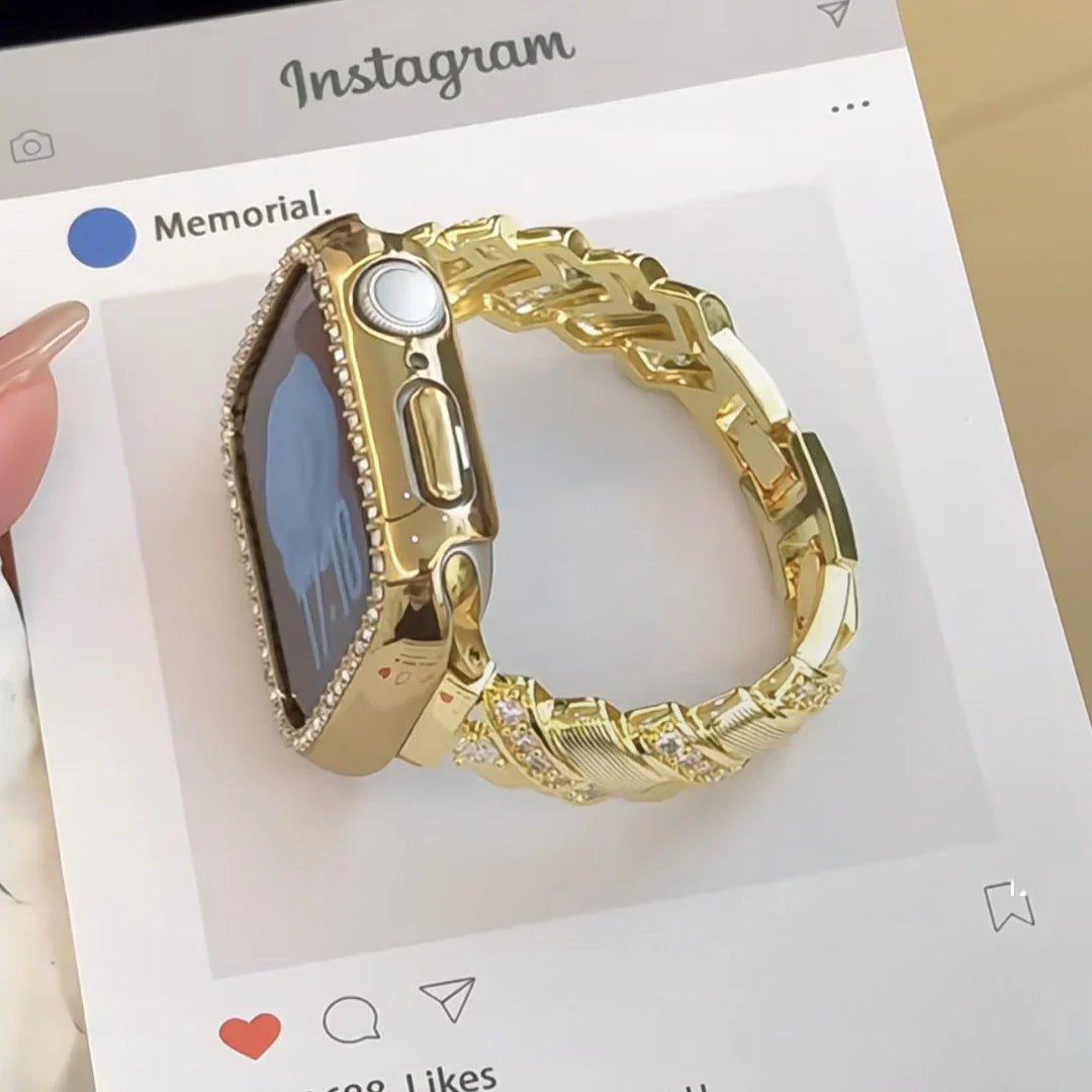 Wheat Diamond Metal Band