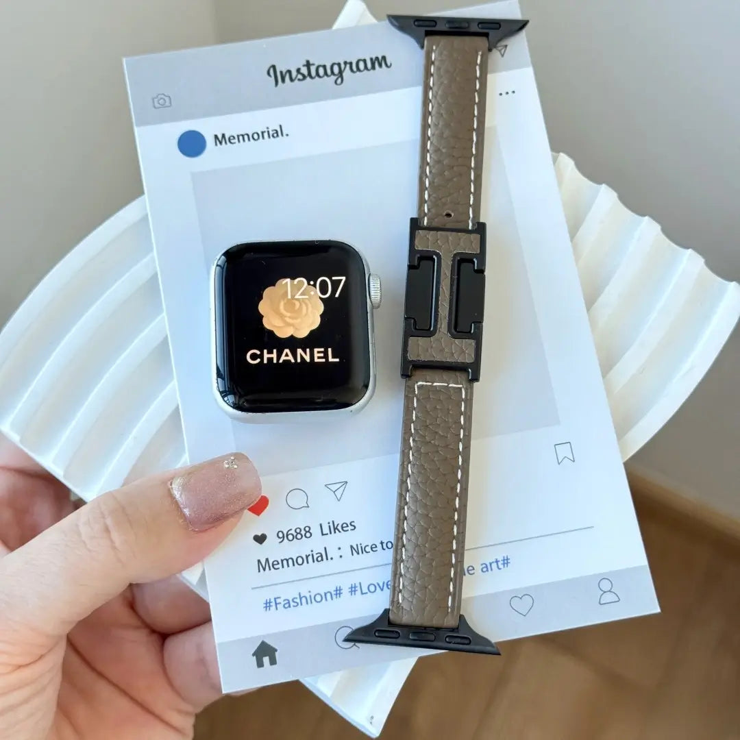 Slim H-shape Leather band