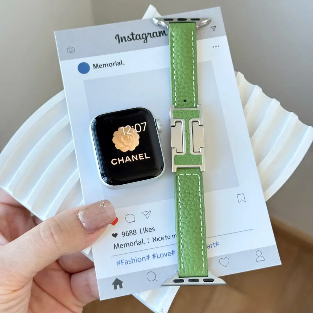 Slim H-shape Leather band