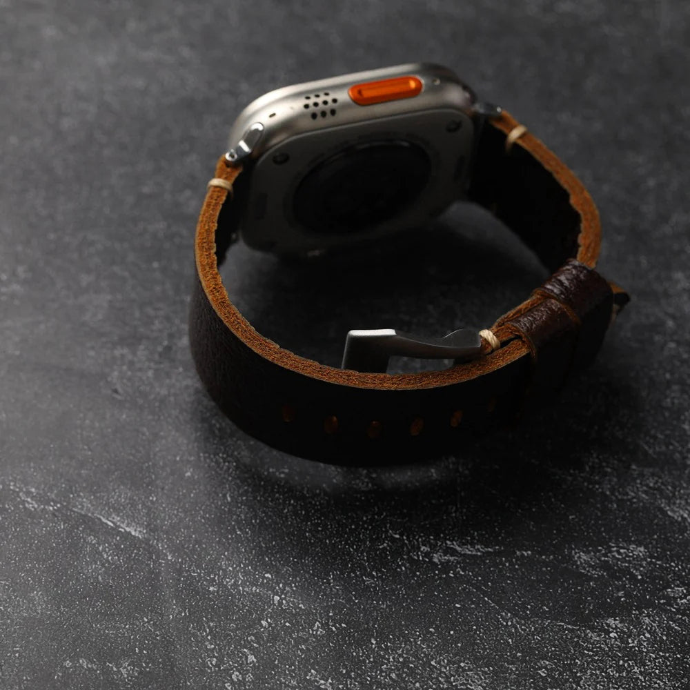 LoofFitU™ Handmade Vintage Leather Strap For Apple Watch