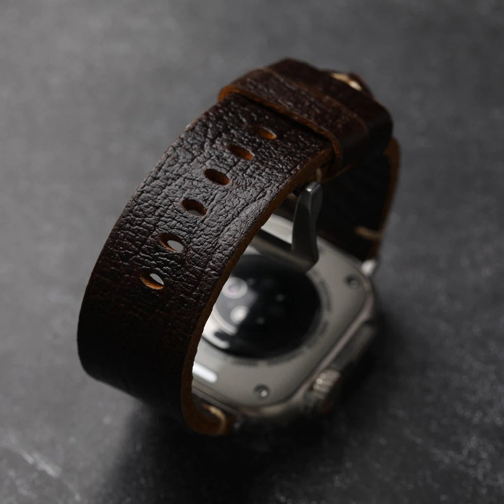 LoofFitU™ Handmade Vintage Leather Strap For Apple Watch