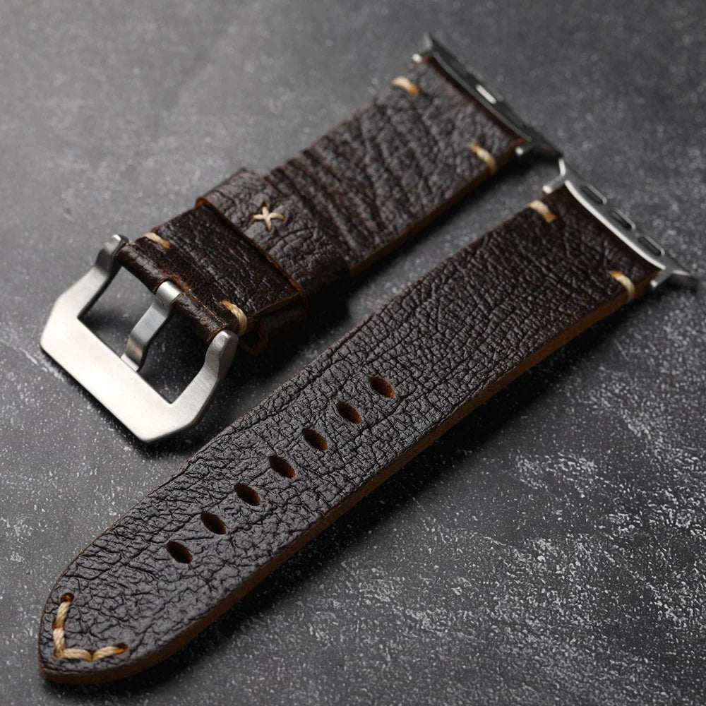 LoofFitU™ Handmade Vintage Leather Strap For Apple Watch