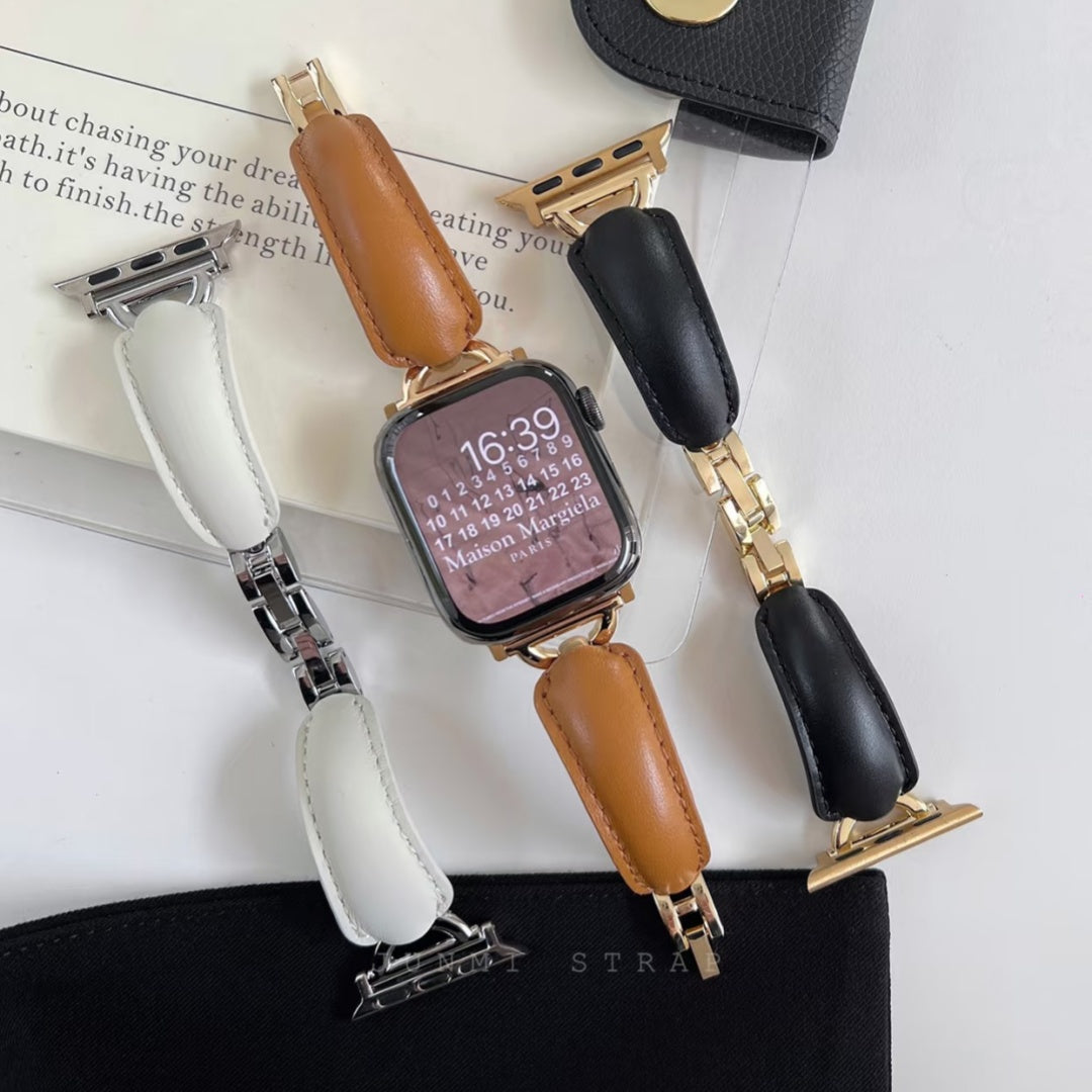LoofFitU™ Luxe Leather-Metal Strap for Apple Watch – Elegant. Durable. Unique.