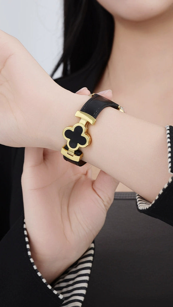 LoofFitU™  Luxury Clover Leather Strap