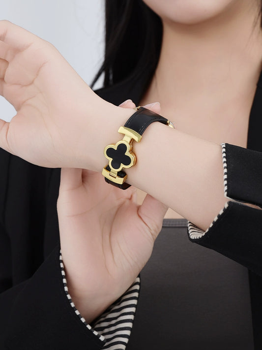 LoofFitU™  Luxury Clover Leather Strap