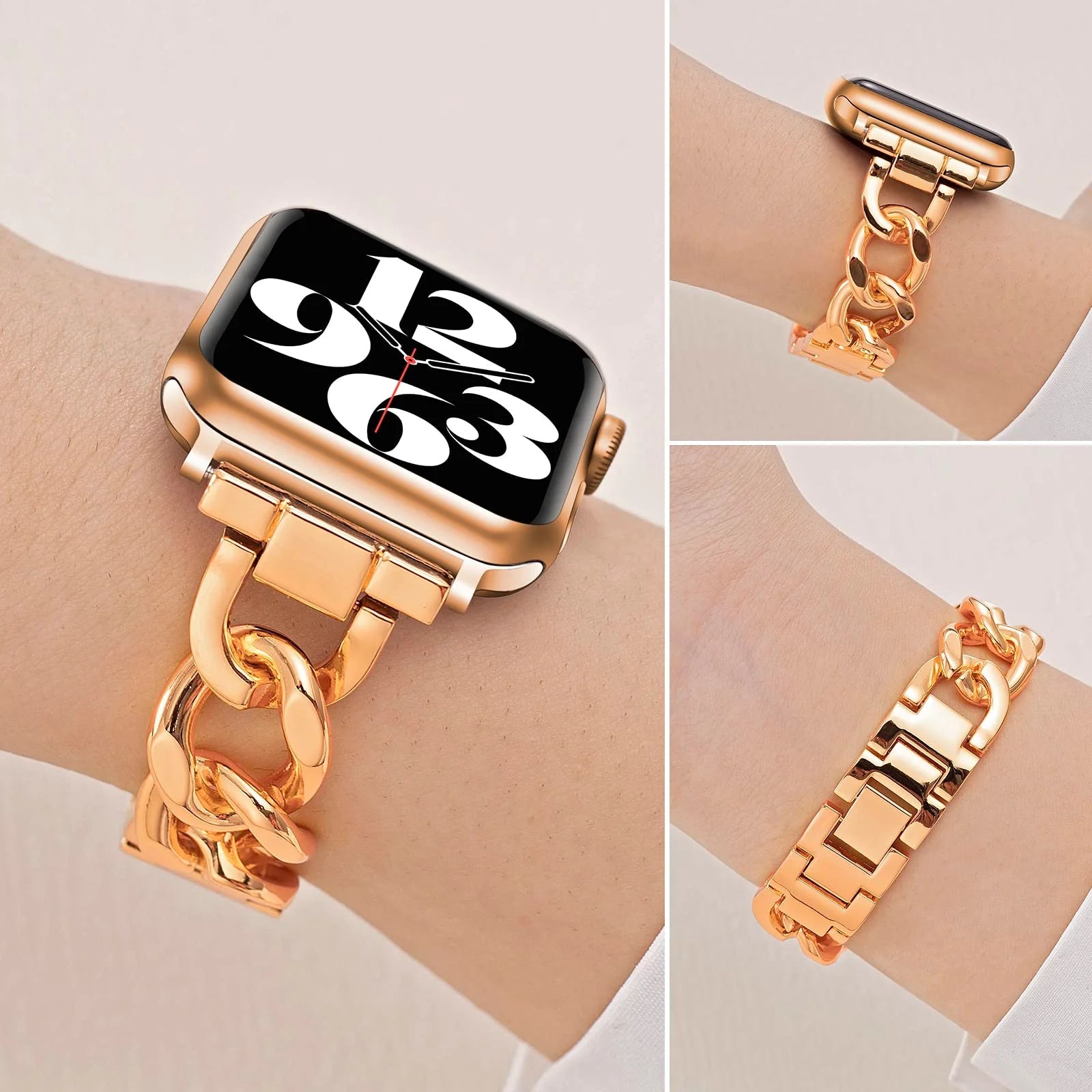 LoofFitU™ Heart-Shaped Link Bracelet for Apple Watch