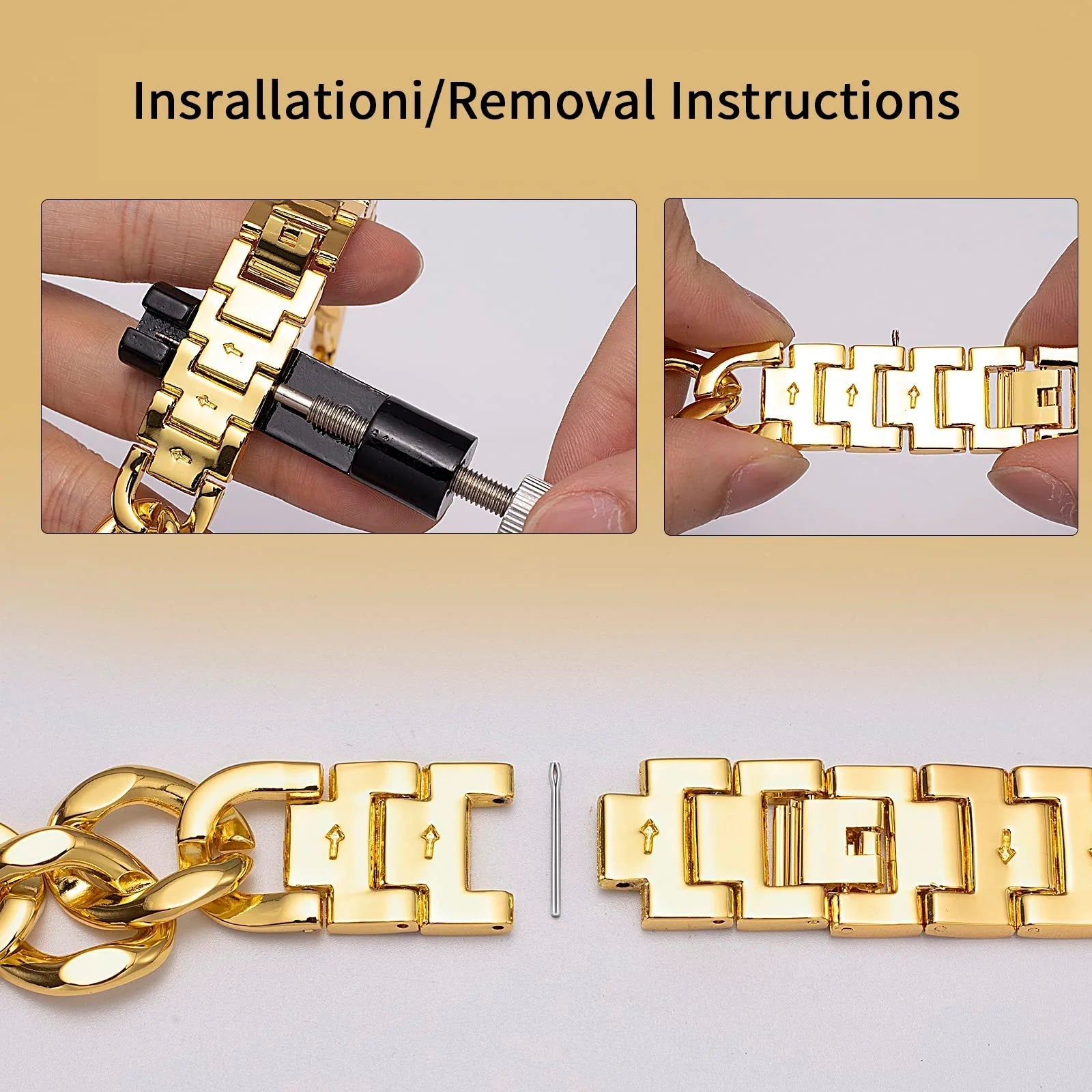 LoofFitU™ Heart-Shaped Link Bracelet for Apple Watch