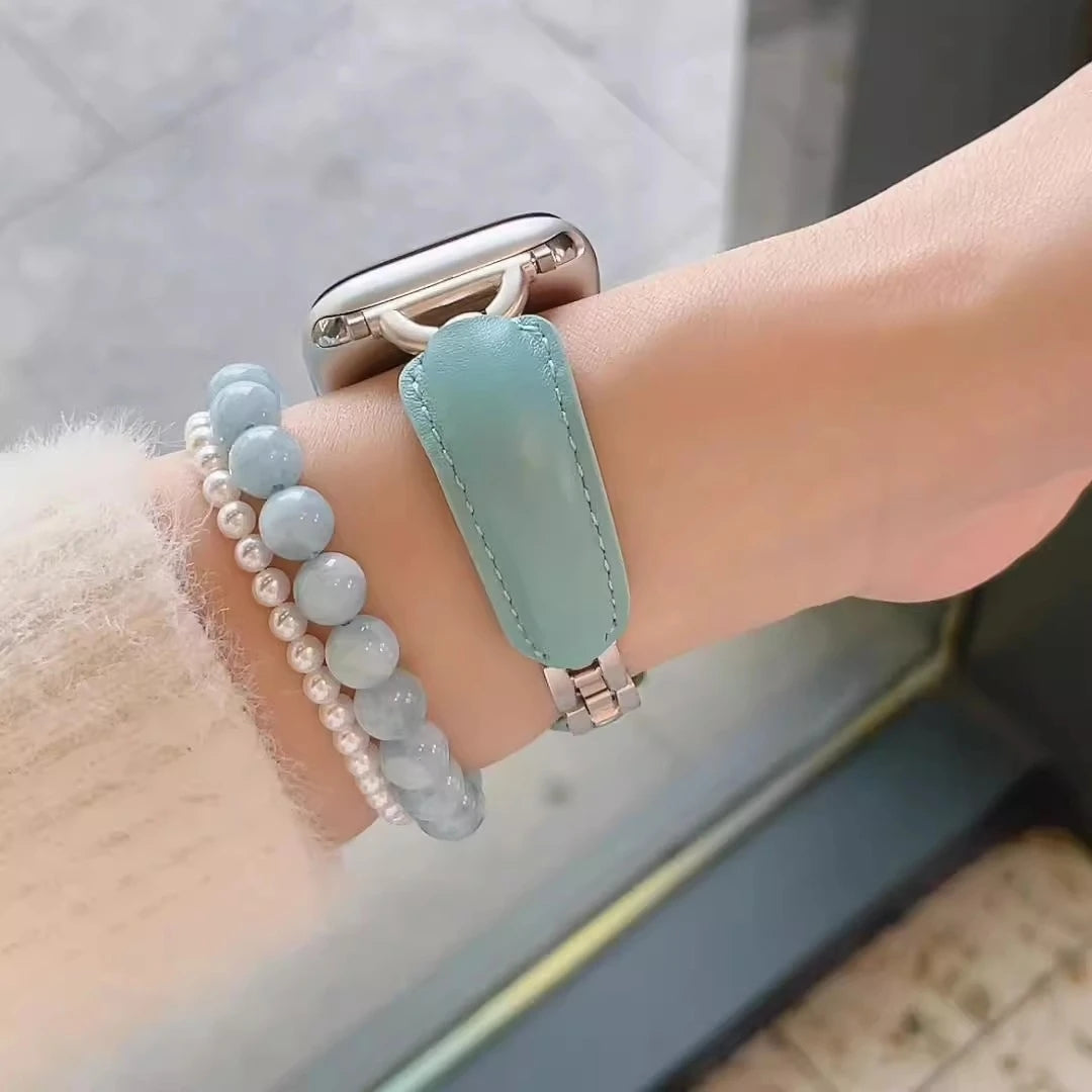 LoofFitU™ Luxe Leather-Metal Strap for Apple Watch – Elegant. Durable. Unique.