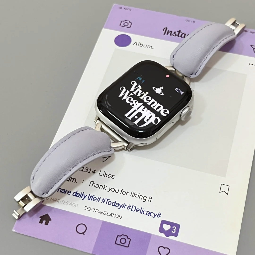 LoofFitU™ Luxe Leather-Metal Strap for Apple Watch – Elegant. Durable. Unique.