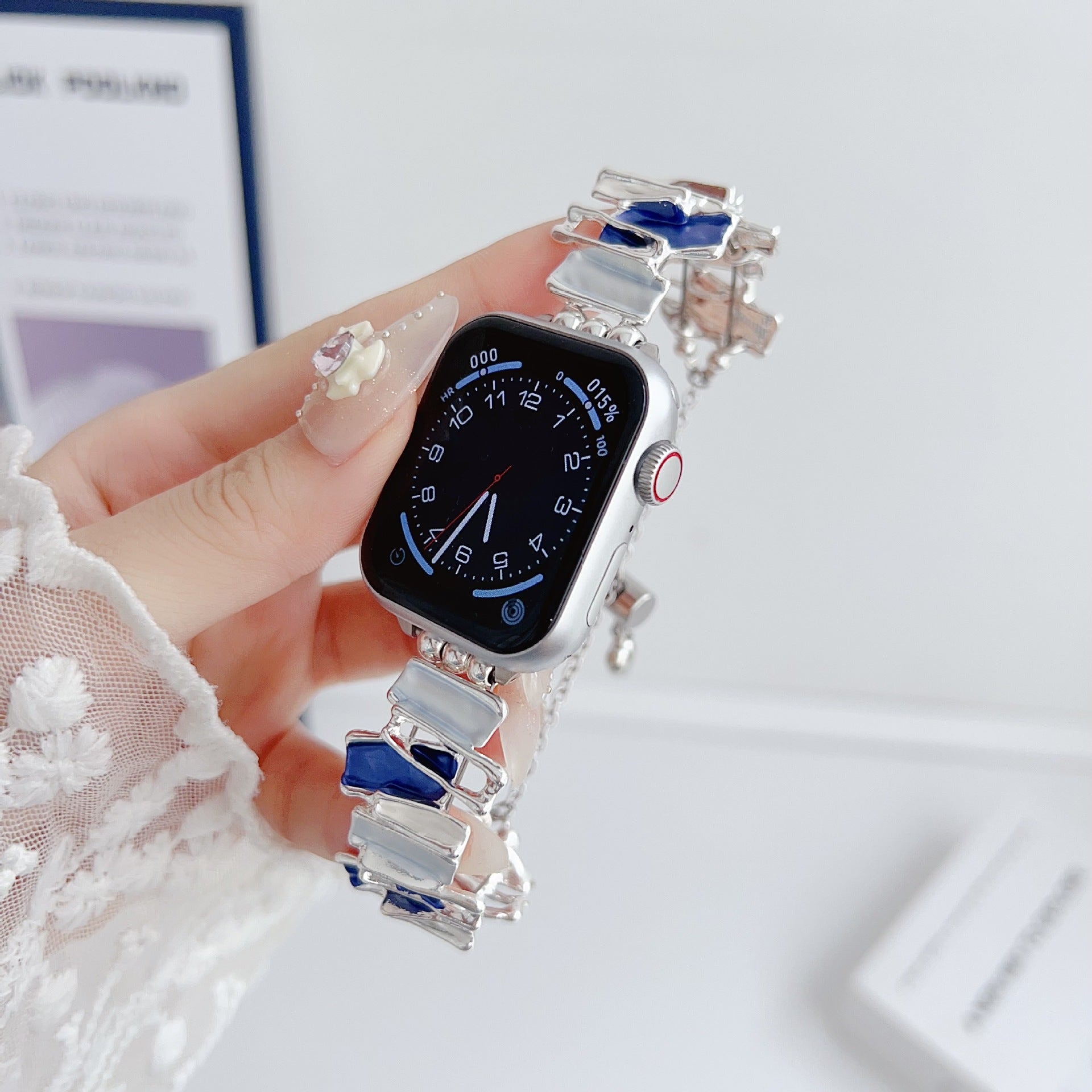 Colorful enamel elastic strap