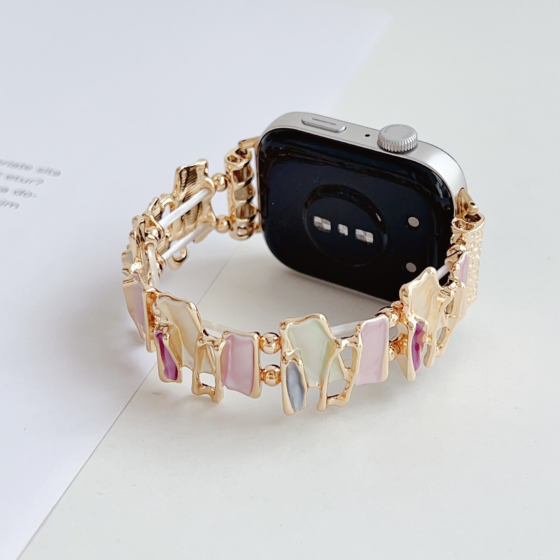 Colorful enamel elastic strap