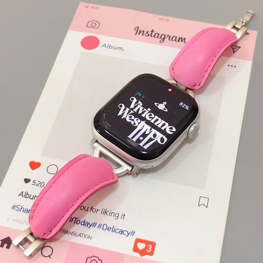 LoofFitU™ Luxe Leather-Metal Strap for Apple Watch – Elegant. Durable. Unique.