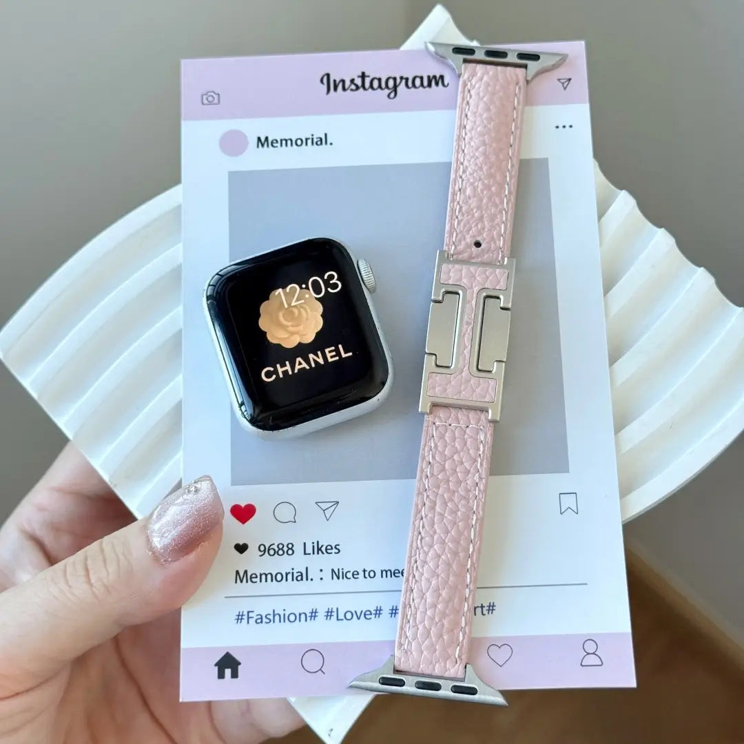 Slim H-shape Leather band