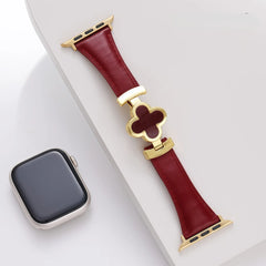 Lucky Flower Leather Strap For Apple Watch