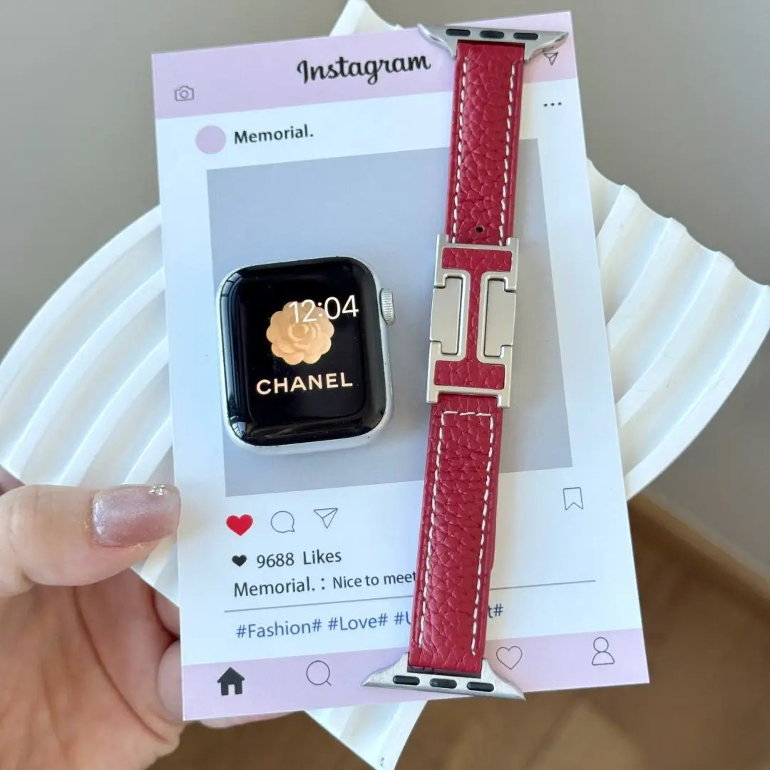 Slim H-shape Leather band